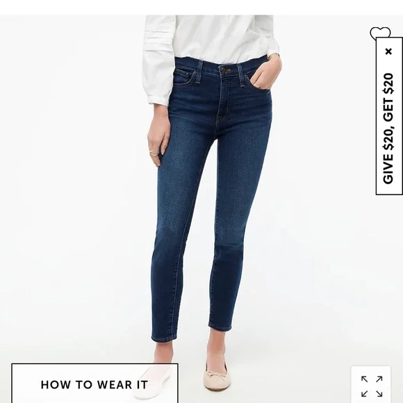 Crew Factory Jeans Womens Jcrew Inch Midrise Skinny Jeans